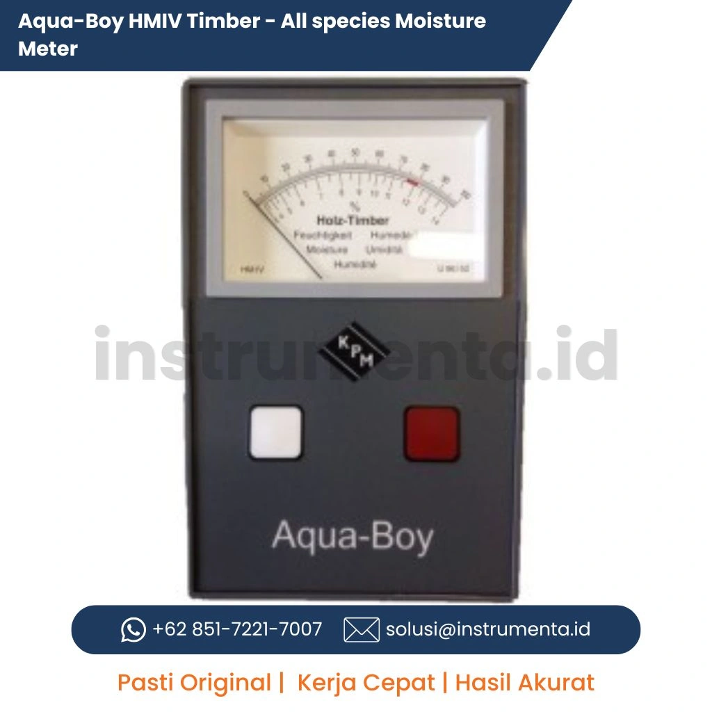 Authorized Distributor Aqua-Boy HMIV Timber Moisture Meter Alat Ukur Kadar Air Kayu Semua Jenis Kayu Industrial